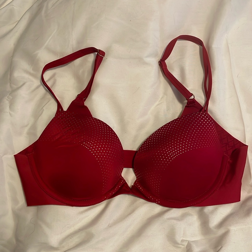 Victoria’s Secret, red and gold push up bra. 34B, never worn.